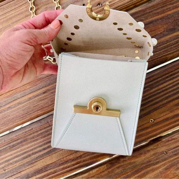 ZAC Zac Posen Amelia Embellished Leather Phone Crossbody Bag EUC - Picture 15 of 17